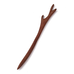 Coconut Brown Swartizia Spp Wood Hair Sticks, Dyed, Coconut Brown, 172x20x8mm