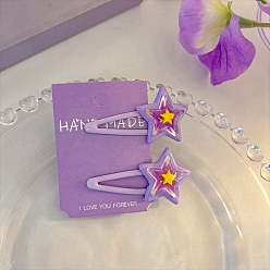 Звезда Заколки для волос из сплава и пластика, аксессуары для волос для женщин и девочек, звезда, 65 мм, 3 шт / комплект