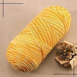 Gold 5-Ply Milk Cotton Knitting Acrylic Fiber Yarn, for Weaving, Knitting & Crochet, Gold, 2.5mm