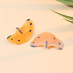 Темно-Оранжевый Кулон из непрозрачной смолы, бабочка, темно-оранжевый, 20x31 мм, отверстие : 1 мм