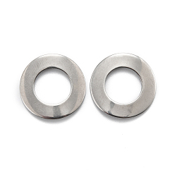 Stainless Steel Color 304 Stainless Steel Linking Rings, Ring, Stainless Steel Color, 18x0.8mm