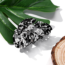 Черный Заколки для волос в форме когтей из ацетата целлюлозы, аксессуары для волос для женщин и девочек, лист, чёрные, 91x60 мм