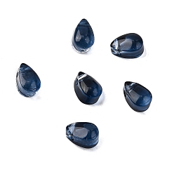 Marine Blue Glass Beads, Teardrop, Marine Blue, 6x4x4mm, Hole: 1mm