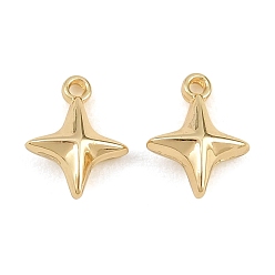 Oro Charms de aleación, encantos estrella, chapado en rack, sin plomo y cadmio, dorado, 11x8.5x4 mm, agujero: 1 mm