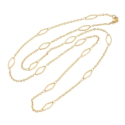 Golden Ion Plating(IP) 304 Stainless Steel Necklaces, Rolo Chains, Golden, 31.69x0.28 inch(80.5x0.7cm)