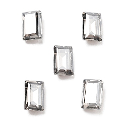 Кристальный Лунный Свет K 9 кабошоны из стеклянного страза, задние и задние, прямоугольные, кристалл Moonlight, 6x4x2.5 мм