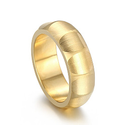 Настоящее золото 18K 304 палец кольца из нержавеющей стали, овальные, широкая полоса кольца, реальный 18 k позолоченный, размер США 10 (19.8 мм)