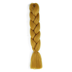 Dark Goldenrod Long Single Color Jumbo Braid Hair Extensions for African Style - High Temperature Synthetic Fiber