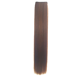 Camel Ladies Long Straight Clip in Hair Extensions for Women Girlss, High Temperature Fiber, Synthetic Hair, Camel, 21.65 inch(55cm)