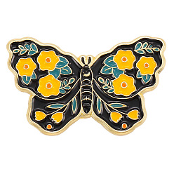 XZ6956 Retro Flower Butterfly Alloy Brooch Pin for Fashion Clothes and Bags