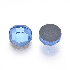 Васильковый Стеклянные стразы кабошоны, плоский зад, полукруглый, граненые, васильковый, 5.5~6x3 мм