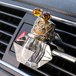 Chocolate Glass Empty Refillable Perfume Bottles Car Air Vent Clips, Cute Automotive Interior Trim, Chocolate, Packing: 6x6x6cm