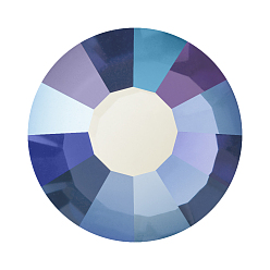 30280 200 Dark Indigo AB Камни preciosa® crystal hotfix с плоской основой, чешский хрусталь, круглый(438 11 612 шатон роза вива 12 ®), 30280 200 темный индиго ab, ss 16 (3.8~4 мм)