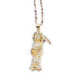 210867 Винтажное масляное медное позолоченное золотое ожерелье с кулоном «Мрачный жнец Иисус», ожерелье унисекс, дизайн воротника
