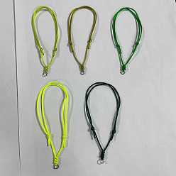 (52) Непрозрачная лаванда 50шт 5 цвета нейлоновый шнур изготовление браслета, с открытыми пружинными кольцами из нержавеющей стали 304, цвет нержавеющей стали, разноцветные, внутренний диаметр: 2-3/8 дюйм (6 см), 10 шт / цвет