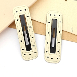 Rectangle Застежка-молния из сплава, аксессуары для волос для женщин и девочек, прямоугольные, прямоугольные, 75x22 мм