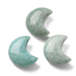 Амазонит Бусины из природных амазонит, 3d форма полумесяца, Топ пробуренной, 25~25.5x20~21x9~10.5 мм, отверстие : 2.5 мм