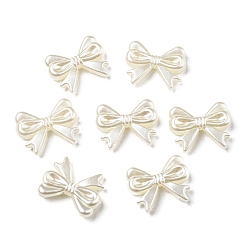 Bowknot ABS Imitation Pearl Beads, Bowknot, 14x18x4mm, Hole: 1.8mm