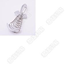 Platinum SUPERFINDINGS Aluminum Alloy Hook, with Spring, Fish Bone-Shaped, Camping Accessories, Platinum, 92mm
