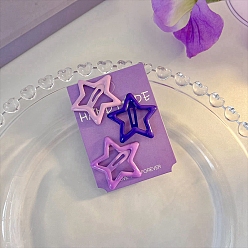 Звезда Заколки для волос из сплава и пластика, аксессуары для волос для женщин и девочек, звезда, 30 мм, 2 шт / комплект