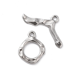 Stainless Steel Color 304 Stainless Steel Toggle Clasps, Rhombus, Stainless Steel Color, 17x13x2mm, Hole: 1.6mm