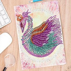 Peacock DIY Animal Theme Notebook Diamond Painting Kits, Including A5 Notebook, Resin Rhinestones, Diamond Sticky Pen, Tray Plate and Glue Clay, Peacock Pattern, 207x145mm, 50 pages/book