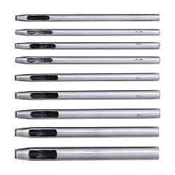 Stainless Steel Color High Carbon Steel Punch Snap Kit, Metal Eyelet Hole Center Punch Tool, for Leather Craft Tools, Stainless Steel Color, 10x0.8cm, Hole: 4.5mm