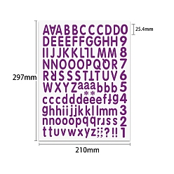 Medium Orchid PVC Self-Adhesive Letter & Number Stickers, for Party Decorative Presents, Medium Orchid, 297x210mm