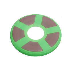 Lime Green Silicone Luminous Flying Disc, Glow in the Dark Pet Dog Chewing Toys Supplies, Lime Green, 186x21mm