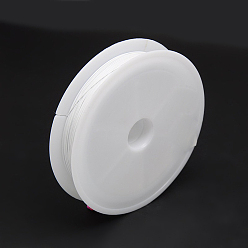 Белый Сделай сам выводы из ювелирной нити, нержавеющая сталь с нейлоновым покрытием, белые, 0.38 мм, около 164.04 футов (50 м) / рулон