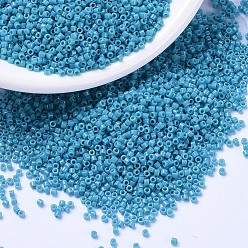 (DB2133) Окрашенный Непрозрачный Лазурный Дуракоат Бусины miyuki delica, цилиндр, японский бисер, 11/0, (db 2133) непрозрачная лазурная краска, 1.3x1.6 мм, отверстие : 0.8 мм, Около 2000 шт / 10 г