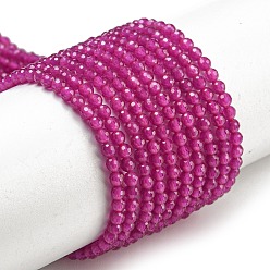 Rubis Perles de corindon rouge naturel / rubis, facette, ronde, 2mm, Trou: 0.5mm, Environ 180 pcs/chapelet, 15.35 pouce (39 cm)