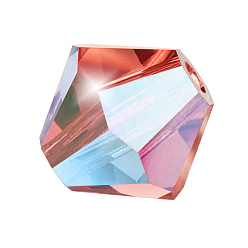 90350 20000 Padparadscha AB 2x Хрустальные бусины preciosa®, чешский хрусталь, биконус(451 69 302 рондель), 90350 20000 падпарадша аб 2x, 6 мм, отверстие : 1 мм