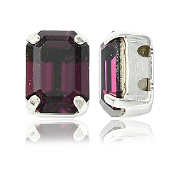 20050 Amethyst Пришивные чашки preciosa® maxima crystal, многожильных ссылки, чешский хрусталь, с настройками латуни, 719 37 406 восьмиугольник, серебряные, 20050 аметист, 8x6 мм