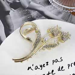 Золотой Металлическая заколка для волос цвета розового золота для элегантных причесок — высококачественная заколка в виде акульей челюсти для женского пучка на затылке, золотые, Прямые продажи с фабрики Баифия.