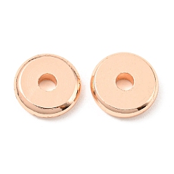 Розовое Золото Латунные бусины, без кадмия и без свинца, долговечный, диск, розовое золото , 8x2 мм, отверстие : 2 мм