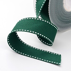 Green Grosgrain Polyester Ribbons for Gift Packings, Green, 3/8 inch(9mm), about 100yards/roll(91.44m/roll)