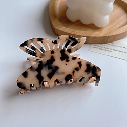 Leopard Print - 8.5cm Заколка для волос бабочка для девочек, стильные и милые аксессуары для волос