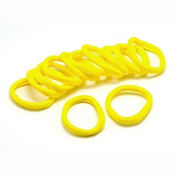 Yellow Girl's Hair Accessories, Nylon Thread Elastic Fiber Hair Ties, Yellow, 34mm