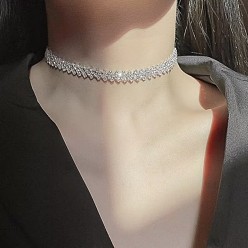 Water diamond necklace Luxury Diamond Lock Collar Necklace - Elegant and Unique Neck Accessory