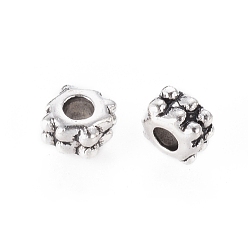 Antique Silver Tibetan Style Alloy Beads, Lead Free & Cadmium Free, Antique Silver, 4.2x3.2mm, Hole: 2.2mm