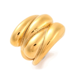 Золотой Ионное покрытие (IP) 304 широкие каплевидные кольца из нержавеющей стали для женщин, золотые, 20 мм, размер США 9 (18.9 мм)