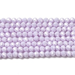 Thistle Cubic Zirconia Bead Strands, Faceted Round, Thistle, 3mm, Hole: 0.6mm, about 120pcs/strand, 14.84''~14.96''(37.7~38cm)