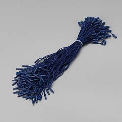 Dark Blue Polyester Snap Lock Hang Tag String, Loop Fastener Hook Ties, Dark Blue, 20x0.28cm