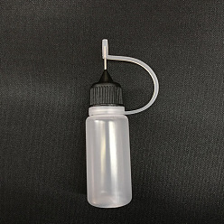 Black PE Glue Dispensing Bottles, Squeeze Bottle, with Needle & Cap, Black, 3.04x9.2cm, Capacity: 30~32ml(1.01~1.08fl. oz)