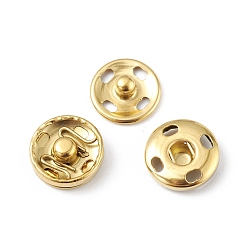 Golden Ion Plating(IP) 202 Stainless Steel Snap Buttons, Garment Buttons, Sewing Accessories, Golden, 10x3.5mm