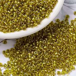 (RR3524) Fancy Lined Marigold Миюки круглые бусины рокайль, японский бисер, причудливая подкладка, (rr 3524) ноготки с причудливой подкладкой, 15/0, 1.5 мм, отверстие : 0.7 мм, Около 5555 шт / 10 г