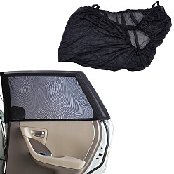 Black Universal Car Rear Side Window Sunshades, Car Breathable Mesh Window Shade, Black, 57x52cm