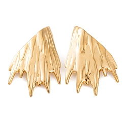 Золотой Крыло с ионным покрытием (IP) 304 серьги-гвоздики из нержавеющей стали для женщин, золотые, 57x37 мм