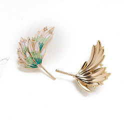 Золотой Латунь с дужками из кубического циркония, крылья, для изготовления жемчуга в стиле барокко, золотые, 28x27 мм